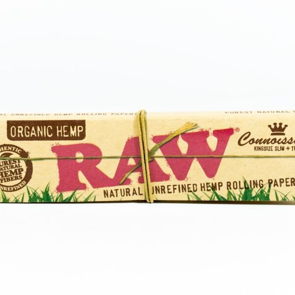 Raw Organic hemp rolling king size slim papers + tips