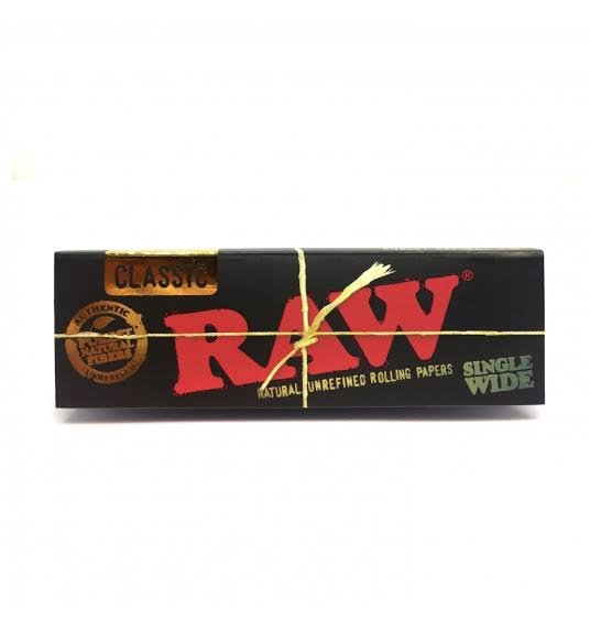 Raw Black single wide Natural Unrefined Rolling Papers