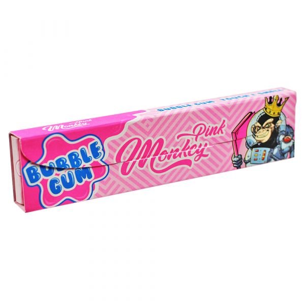 Monkey king Pink Bubble gum Kingsize rolling papers + tips