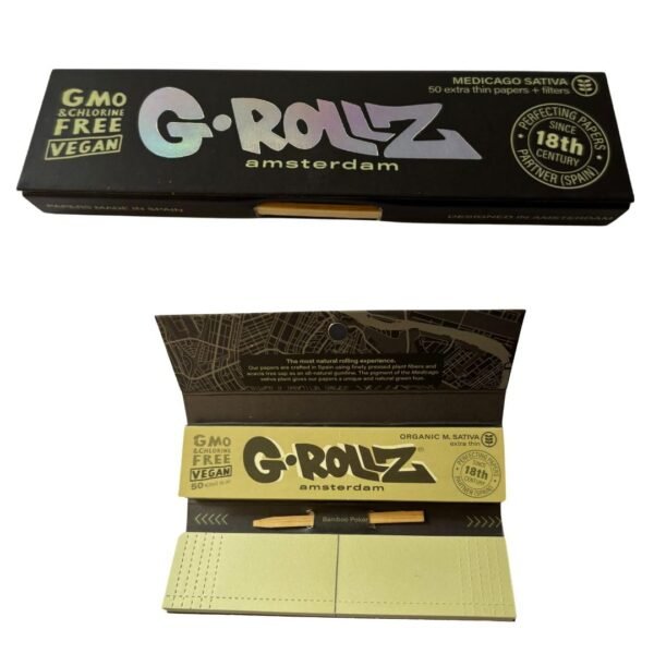 G-Rollz Naturally green rolling papers + tips