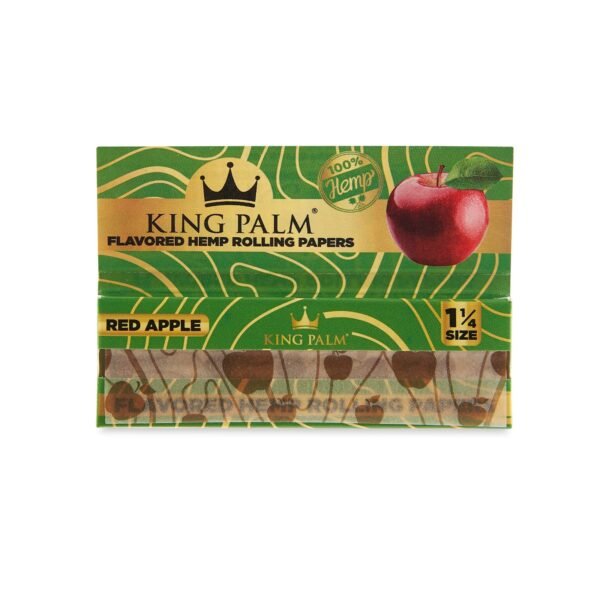 King Palm Red Apple Flavored Hemp Rolling Papers 1.25 Size