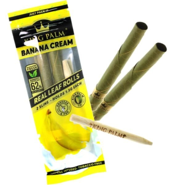 King Palm Banana Cream Real Leaf Rolls
