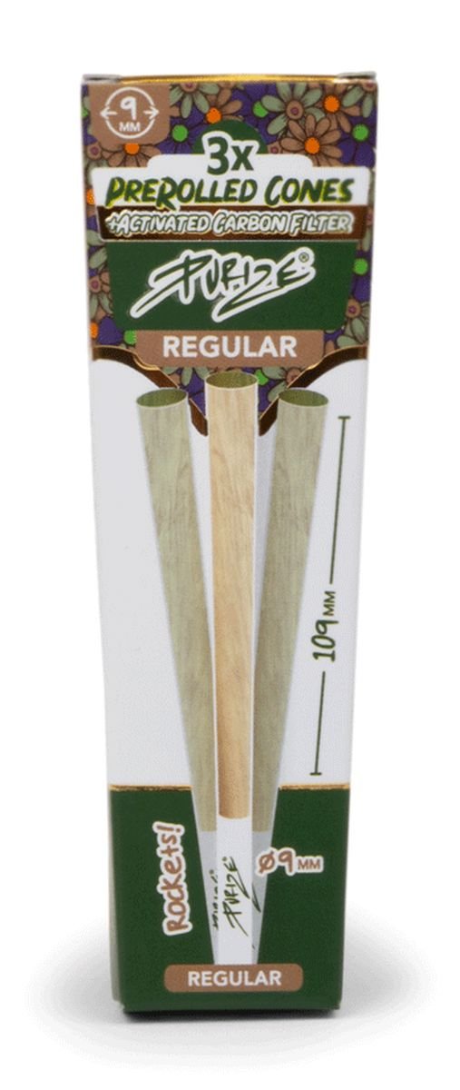 Puriz Prerolled cones with 9mm carbon filters