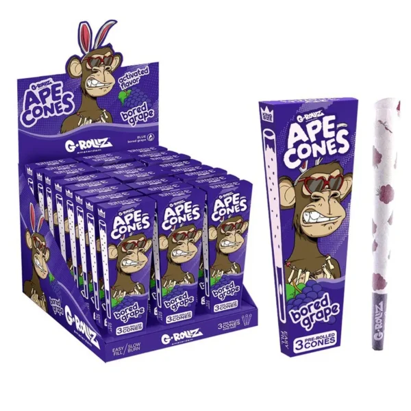 Grollz Ape cones bored grape Prerolled cones