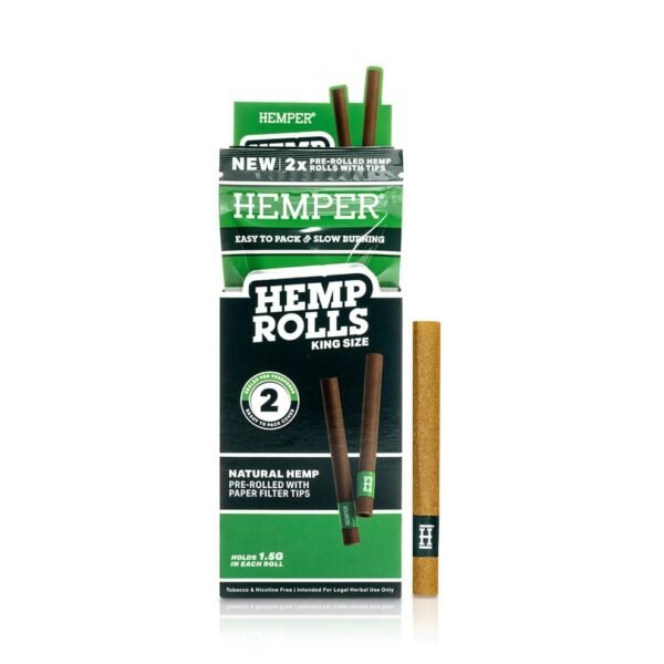 Hemper Natural hemp Hemp pre rolls+ glass tips