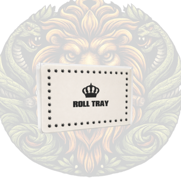 Roll tray Wooden storage box medium white