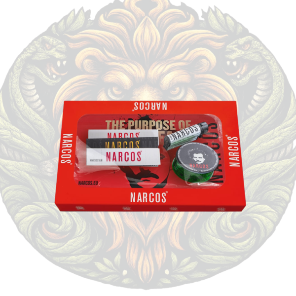 Narcos Rolling tray red edition medium With lighter,grinder and papers