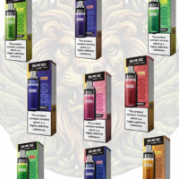 Vibrant vapes with lion backdrop