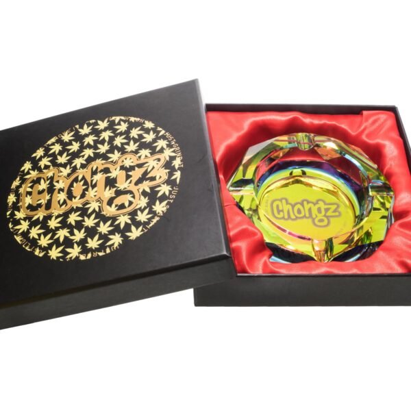 Chongz Cut glass rainbow ash tray