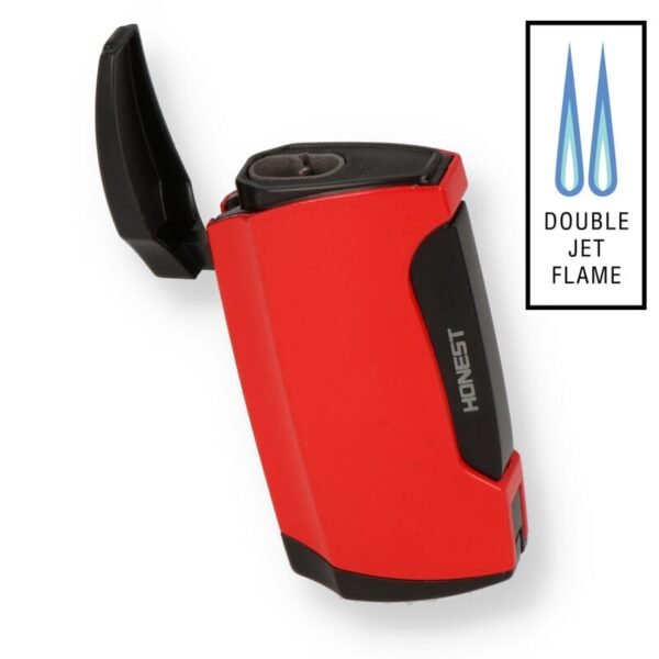 Honest Orion red twin jet flame lighter
