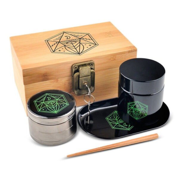 Leaf way 5 in 1 bamboo rolling box