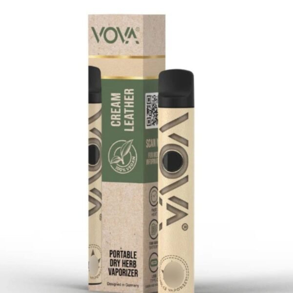 Vova Cream Leather Portable Dry Herb Vaporizer